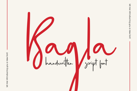 Bagla Font: Elegant Script for Handmade Brands