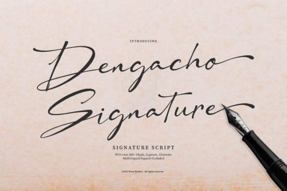 Dengacho Signature: A Premium Script Font for Makers