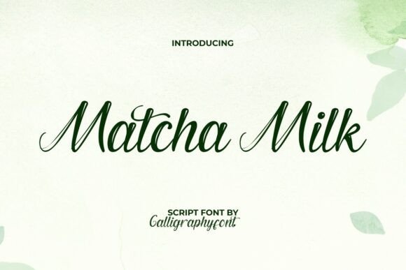 Matcha Milk Font: A Script Handwritten Style for Branding