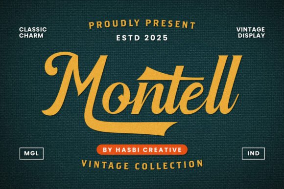 Montell: A Vintage Script Font for Editorial Elegance