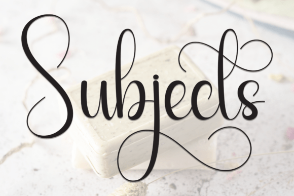 Subjects: The Script Handwritten Font for Modern Branding