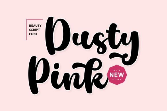 Upgrade Your Brand with Dusty Pink Script Font